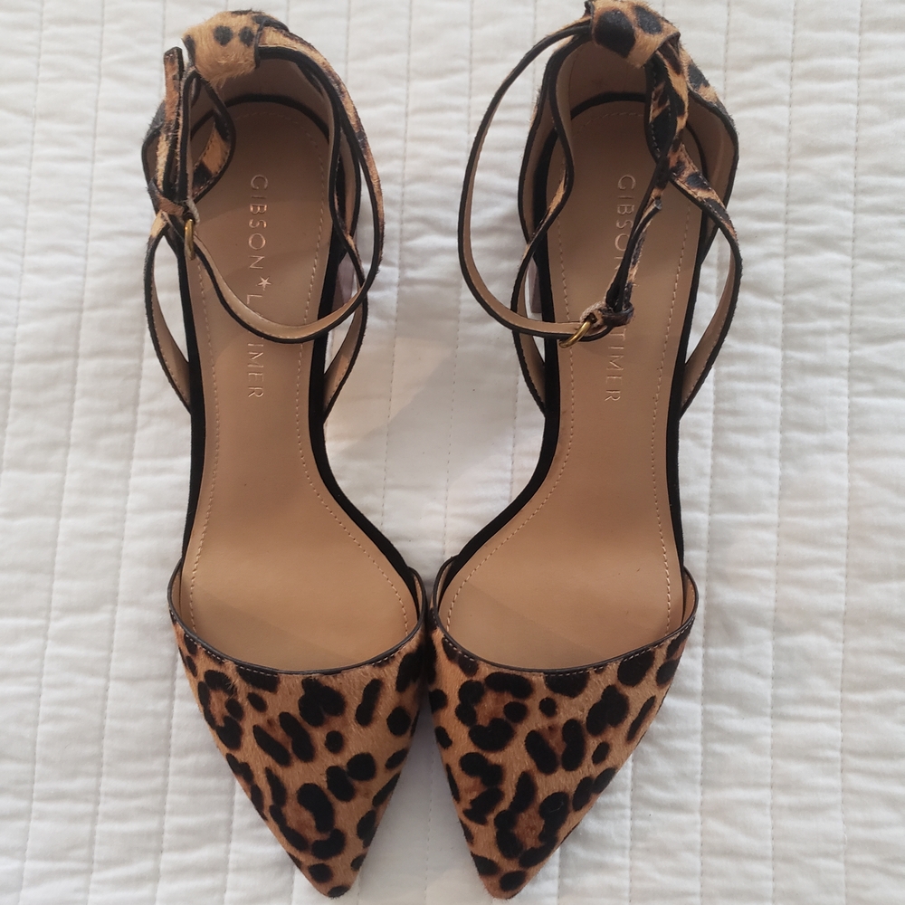 Gibson Latimer Animal Print Strappy Heels NWOT